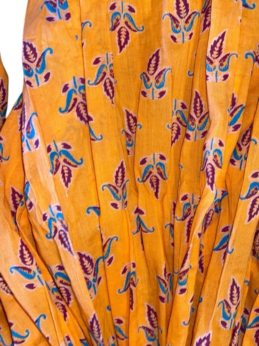 Patiala Pants Orange Purple Printed Draped harem yogi yoga boho bohemian cotton - Picture 9 of 11